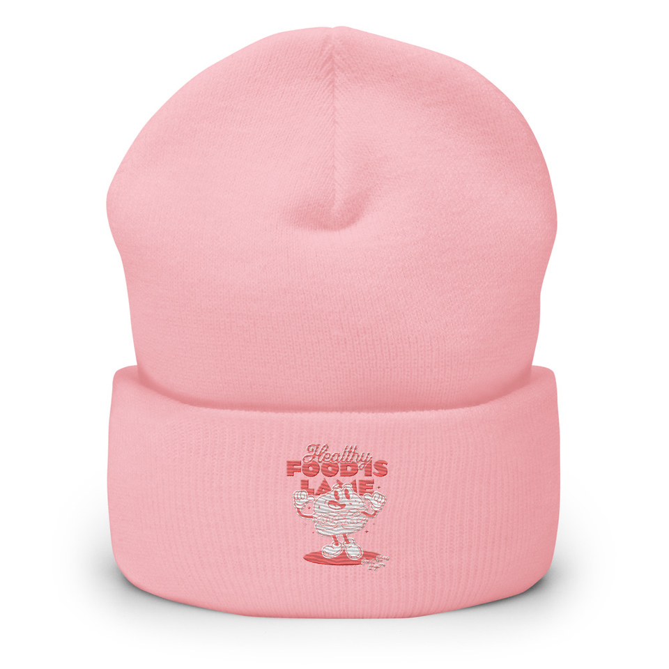 Burger Mascot Cuffed Beanie