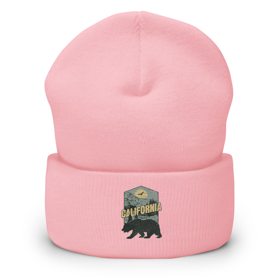 California Bear - Outdoors Wilderness Camping Hiking Cuffed Beanie