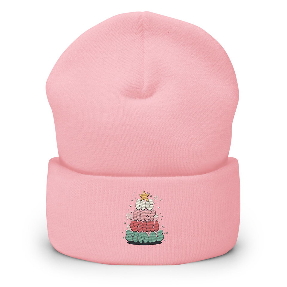 Cartoony Christmas Tree Cuffed Beanie
