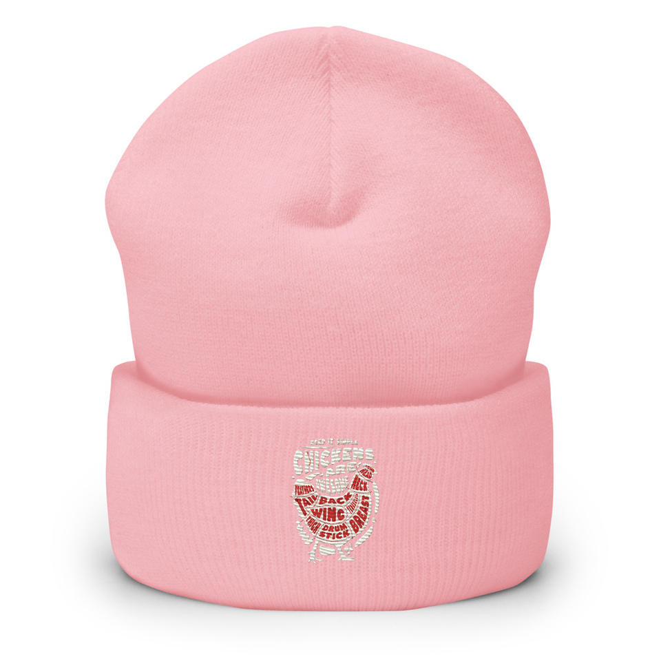 Chickens Are Awesome - Butcher Cuts Cuffed Beanie