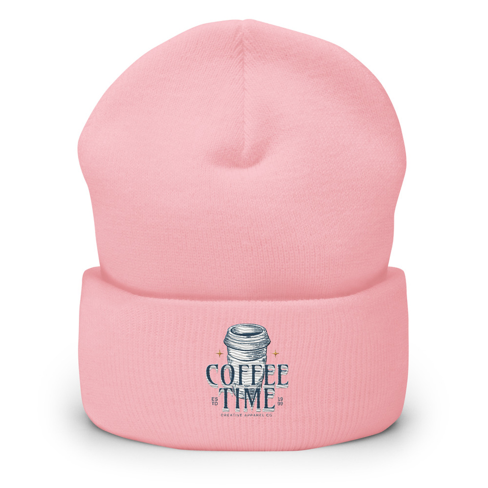 Coffee Time Cuffed Beanie