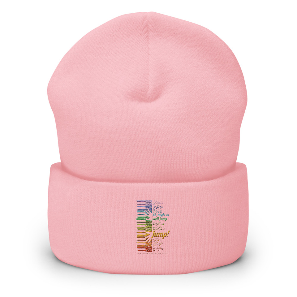 Colorful Retro Keyboard Cuffed Beanie