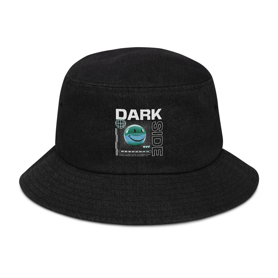 Abstract Y2K Denim Bucket Hat