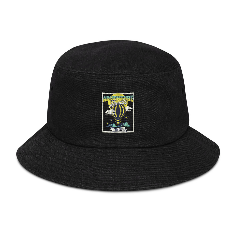 Adventure Awaits Denim Bucket Hat