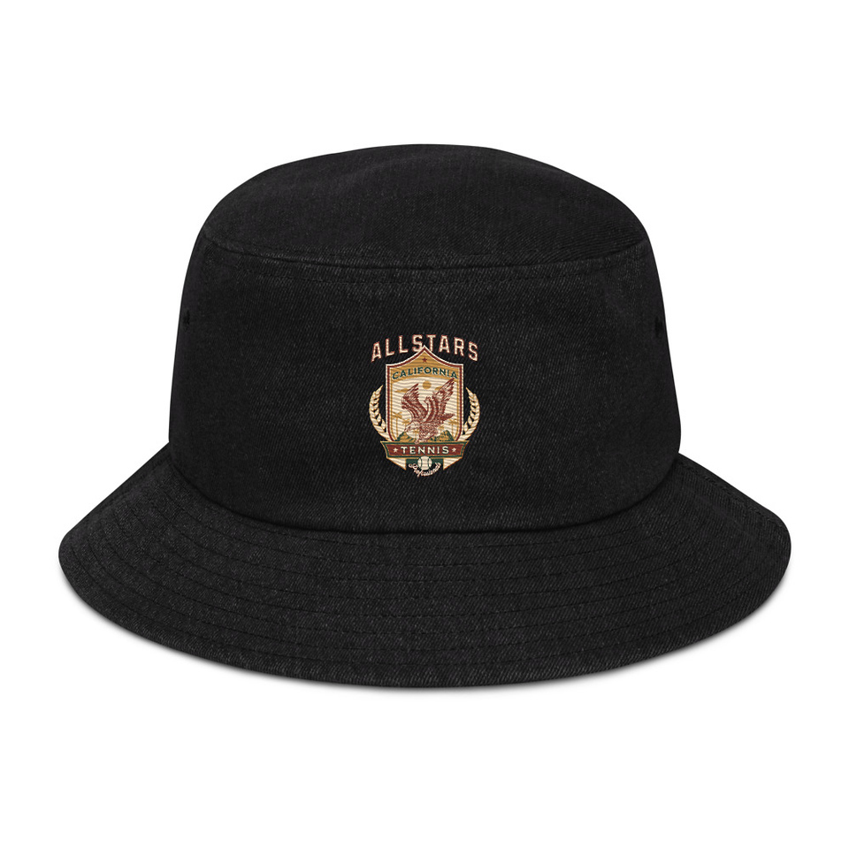 All Stars Tennis - Eagle Badge Denim Bucket Hat