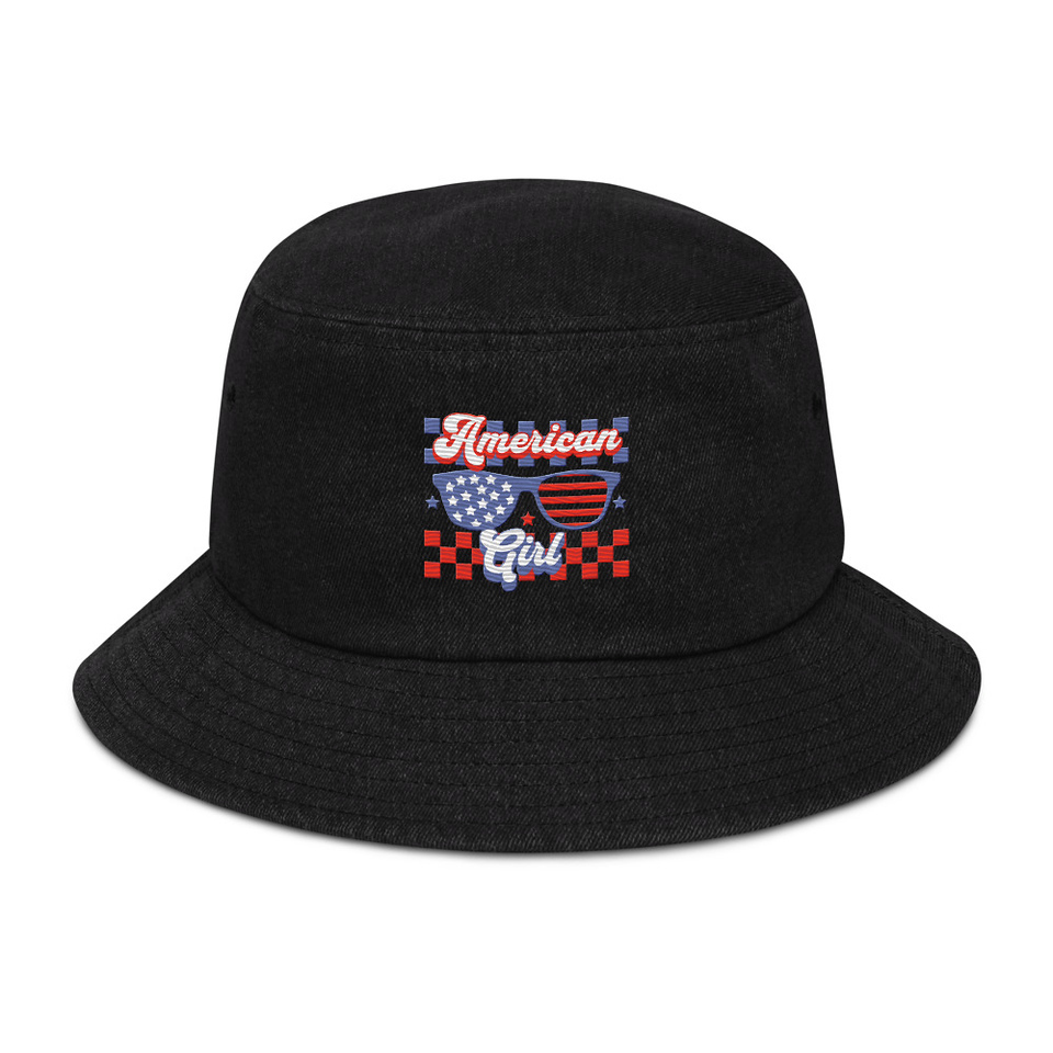 American girl Denim Bucket Hat