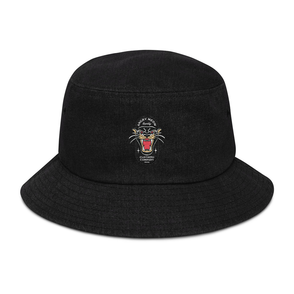 Angry Meow Clothing Company - Panther Denim Bucket Hat