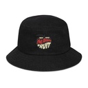 Apple Fruit - Typographic Lettering Denim Bucket Hat