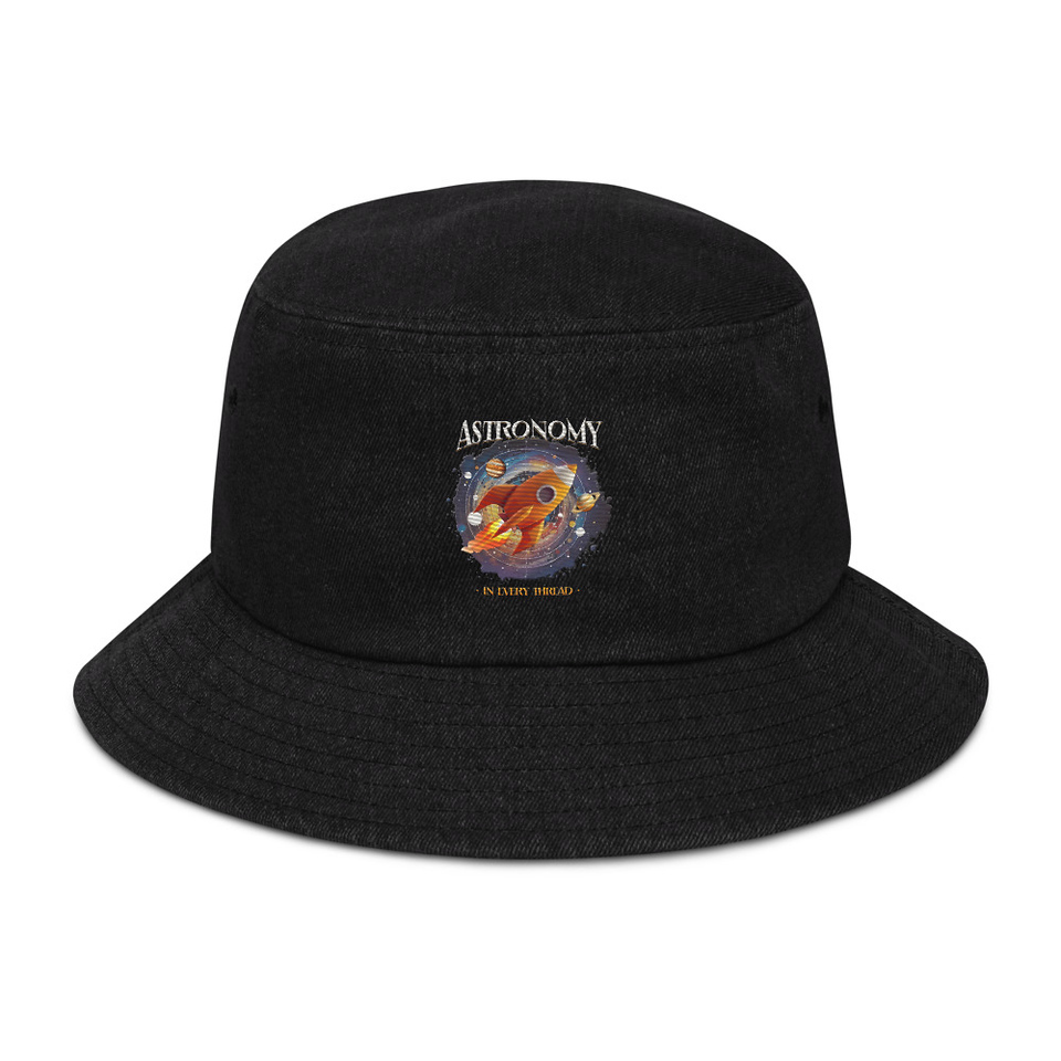 Astronomy in Every Thread Denim Bucket Hat