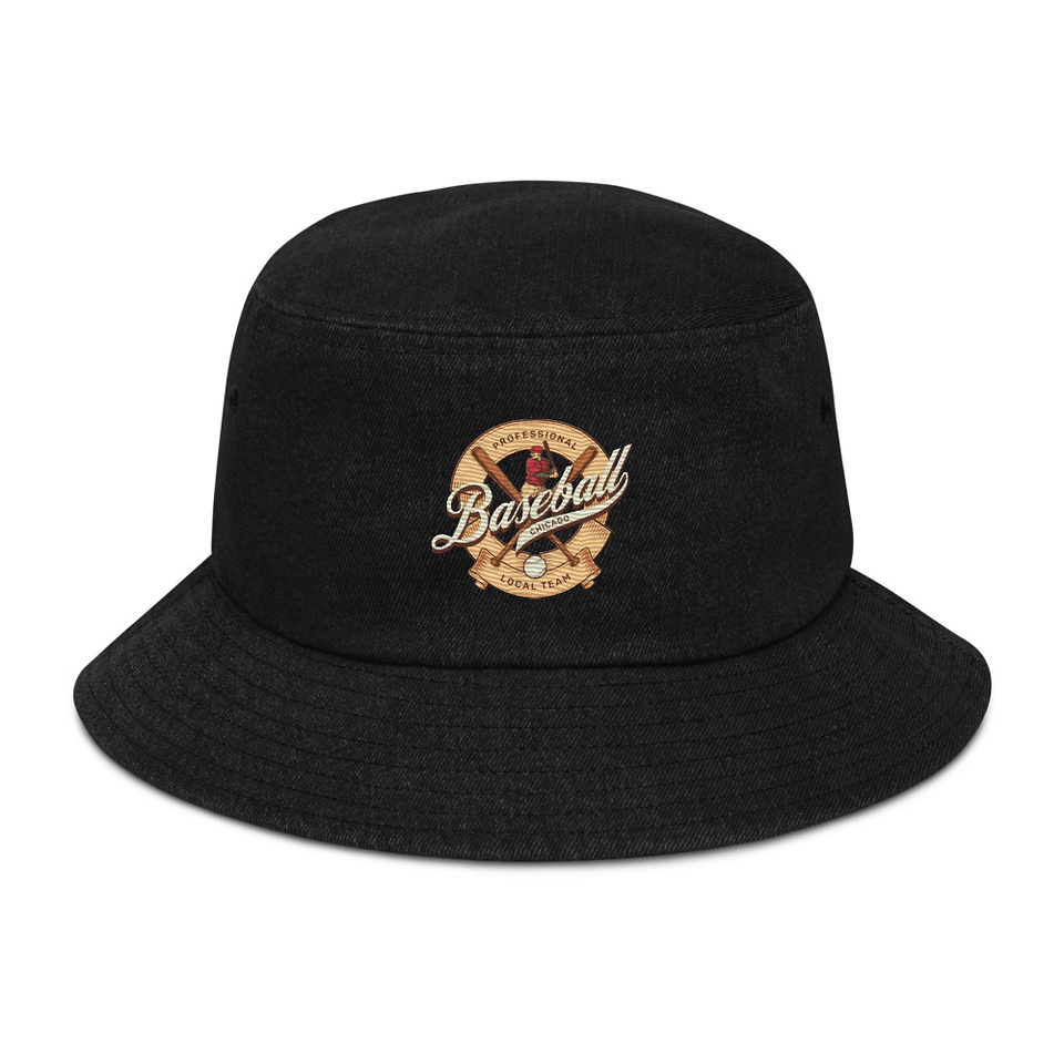 Baseball Team - College Sports Denim Bucket Hat