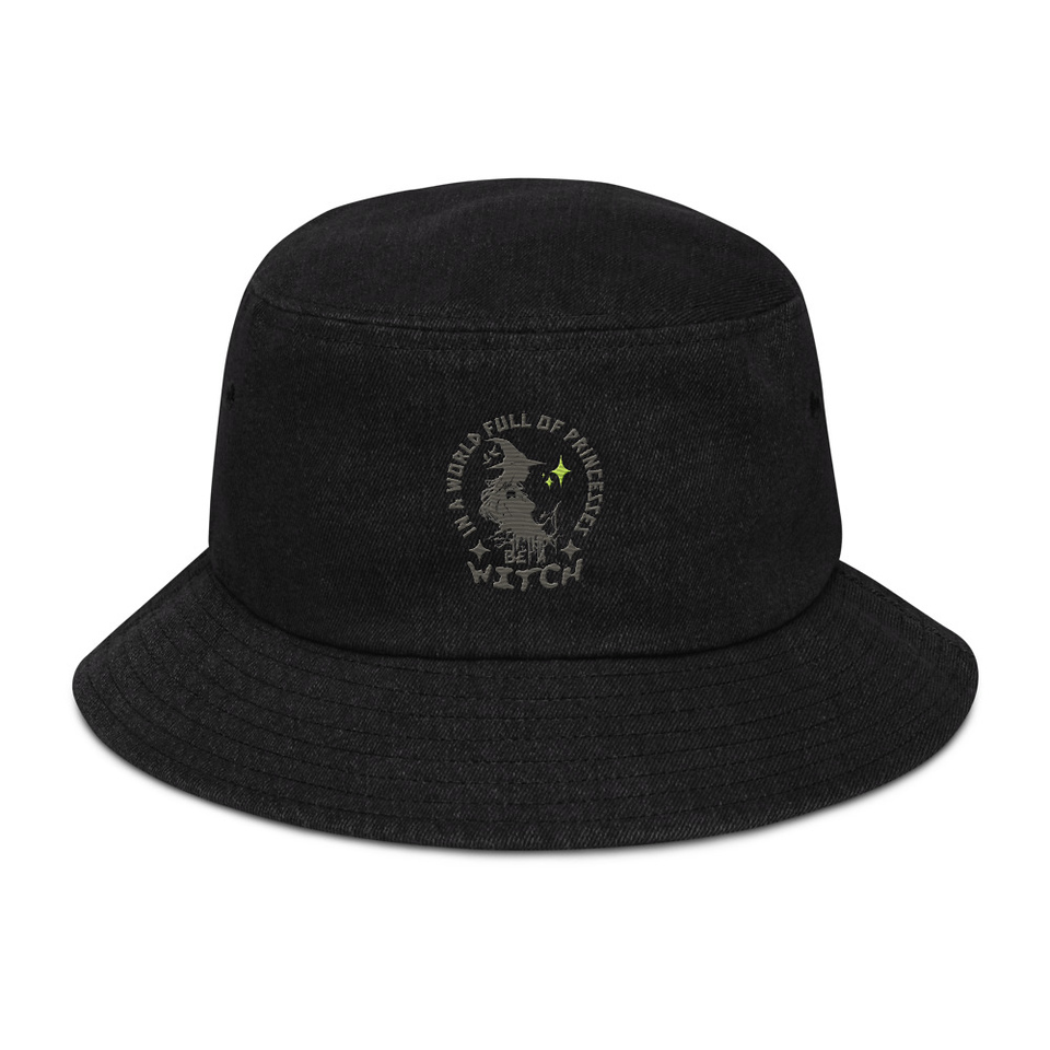 Be A Witch Denim Bucket Hat