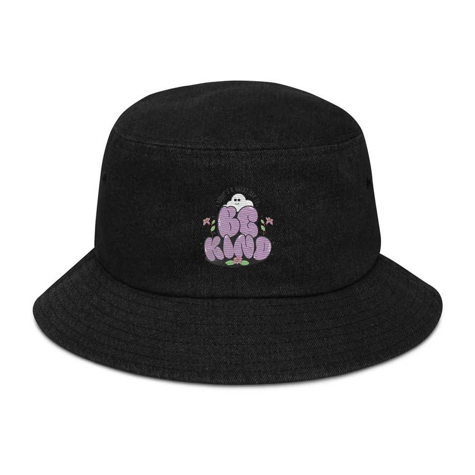 Be Kind Denim Bucket Hat