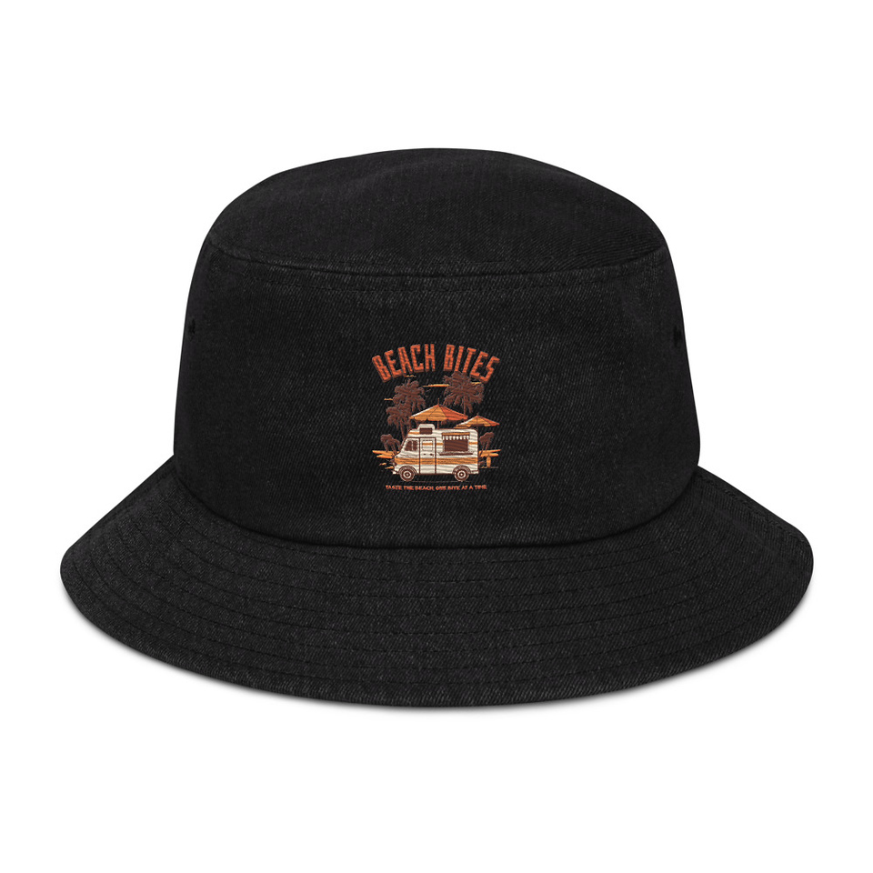 Beach Bites Denim Bucket Hat