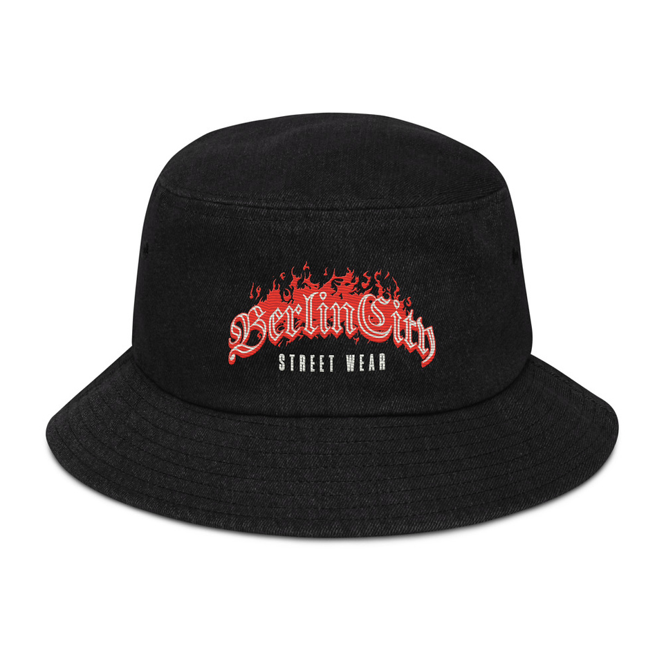 Berlin City Streetwear - Fire Denim Bucket Hat
