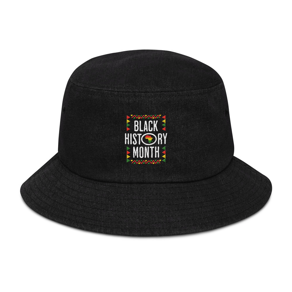 Black History Month - African American Culture Denim Bucket Hat
