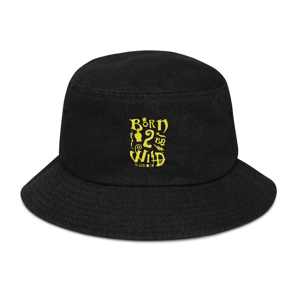 Born 2 Be Wild Denim Bucket Hat