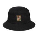 Born 2 Skate - Retro Skeleton Denim Bucket Hat