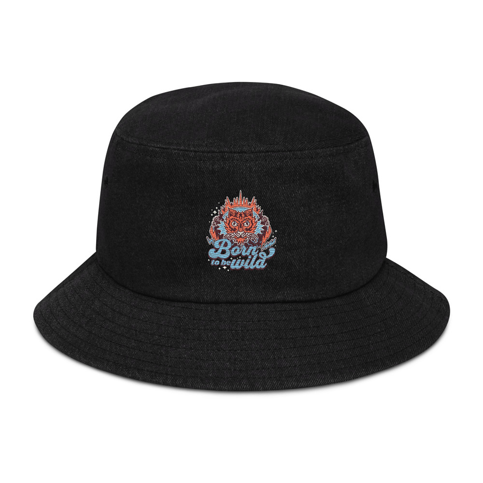 Born to be Wild - Tiger Denim Bucket Hat