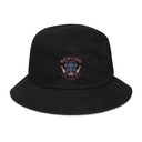 Bowling Derby Champs - Grunge Skull Denim Bucket Hat