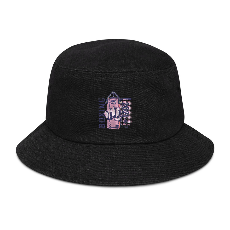 Boxing Fist - Punching Bag Denim Bucket Hat