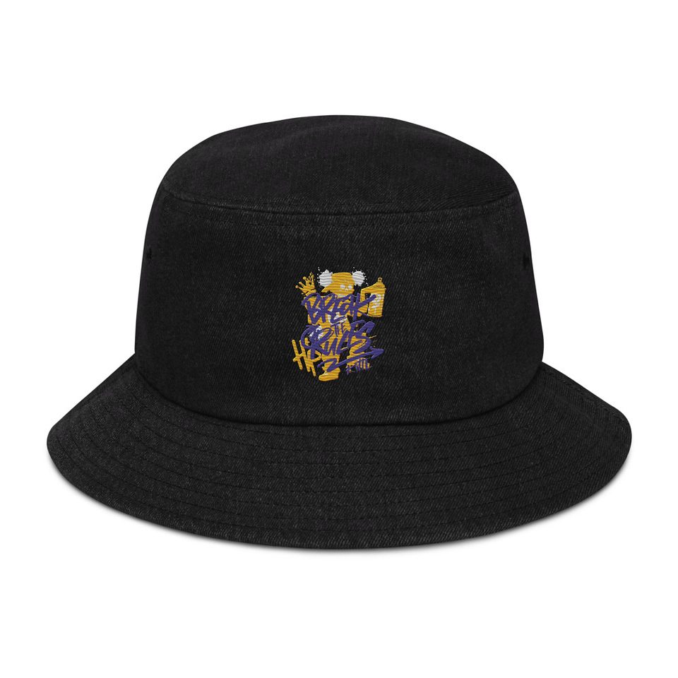 Break the Rules Graffiti - Spray Paint Denim Bucket Hat