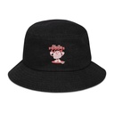 Burger Mascot Denim Bucket Hat