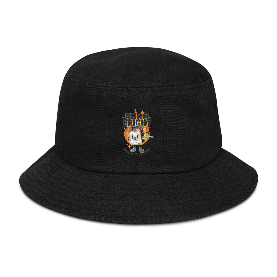 Burn Bright Denim Bucket Hat