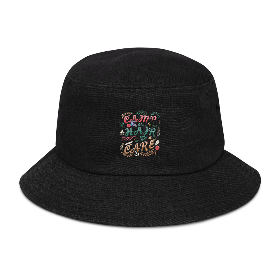 Camp Hair Don't Care Denim Bucket Hat