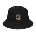 Camping Emblem Denim Bucket Hat
