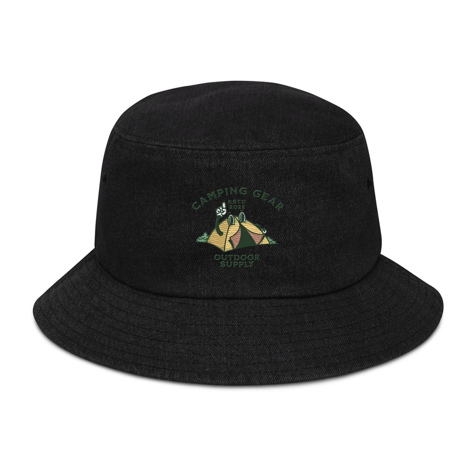 Camping Gear Denim Bucket Hat