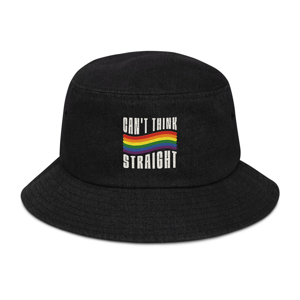 Can't Think Straight Denim Bucket Hat