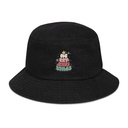 Cartoony Christmas Tree Denim Bucket Hat