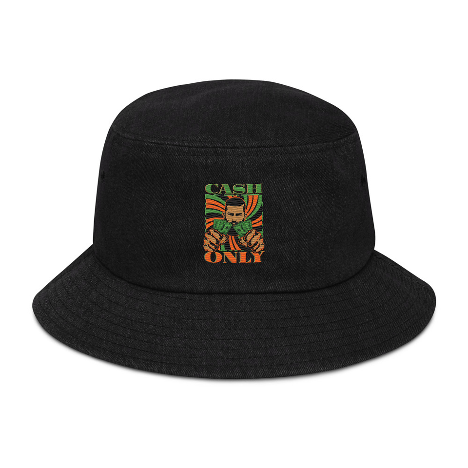 Cash Only - Streetwear Denim Bucket Hat