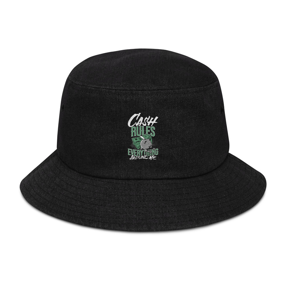 Cash Rules Denim Bucket Hat