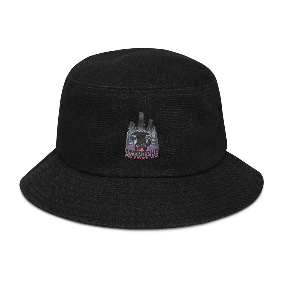 cat-astrophe Denim Bucket Hat