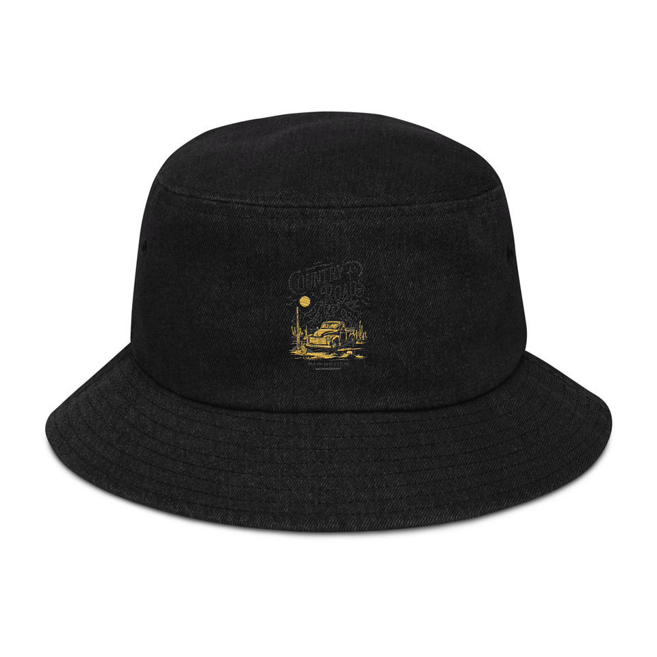 Country Roads - Wild West Denim Bucket Hat