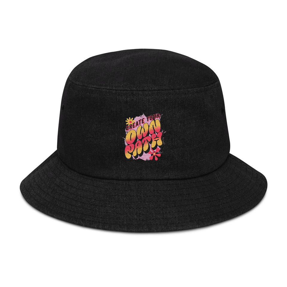 Create Your Own Path Denim Bucket Hat