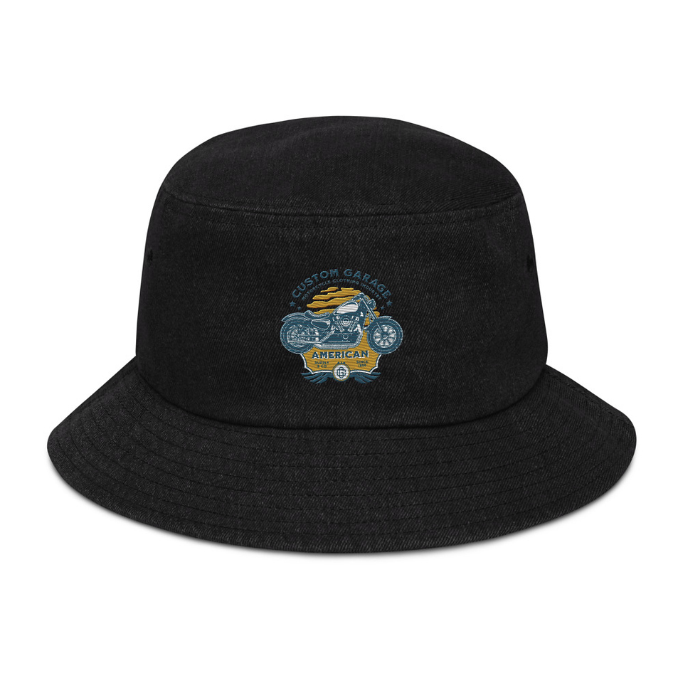 Custom Garage - Motorcycle Denim Bucket Hat
