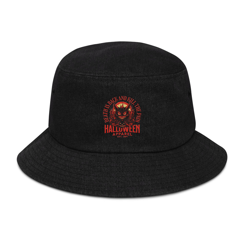 Death is Back Denim Bucket Hat