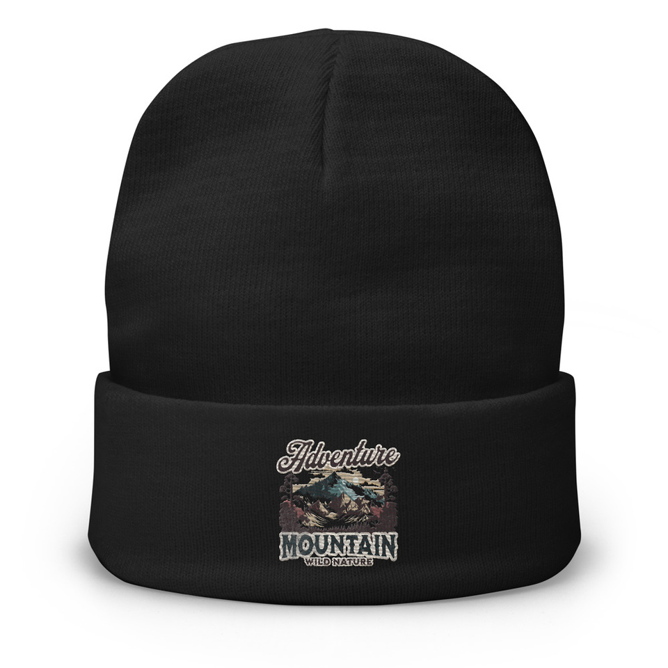 Adventure Mountain Wild Nature Knit Beanie