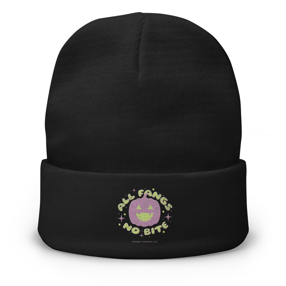 All Fangs No Bite - Halloween Knit Beanie