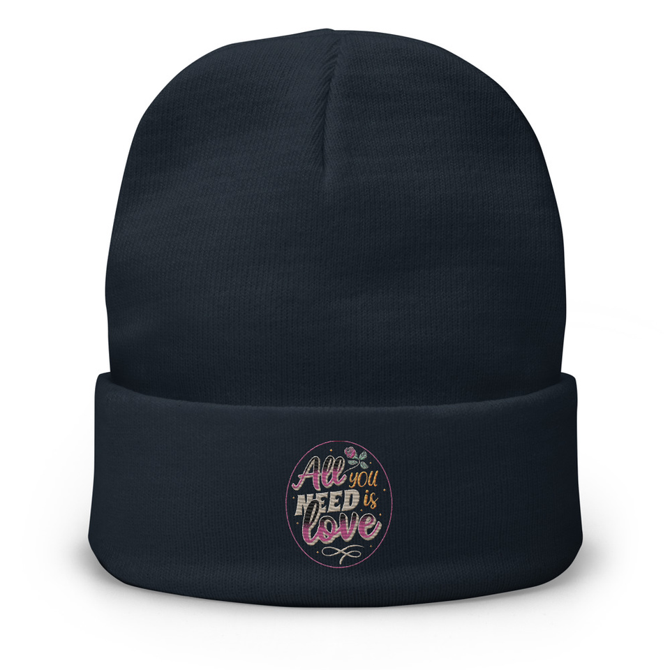All you Need is Love - Valentines Day Knit Beanie