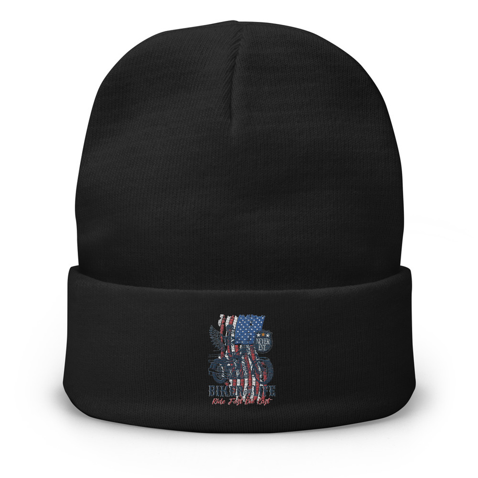 American Biker for Life Knit Beanie