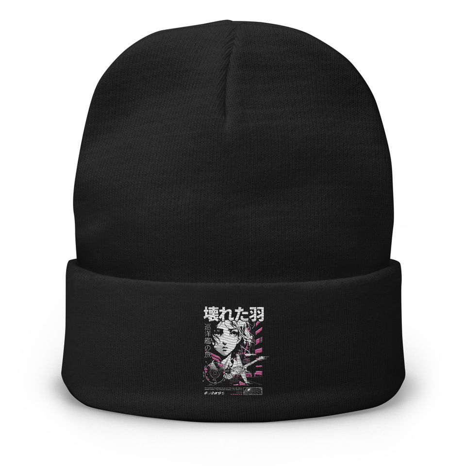 Anime Broken Wings - Neon Japanese Style Knit Beanie