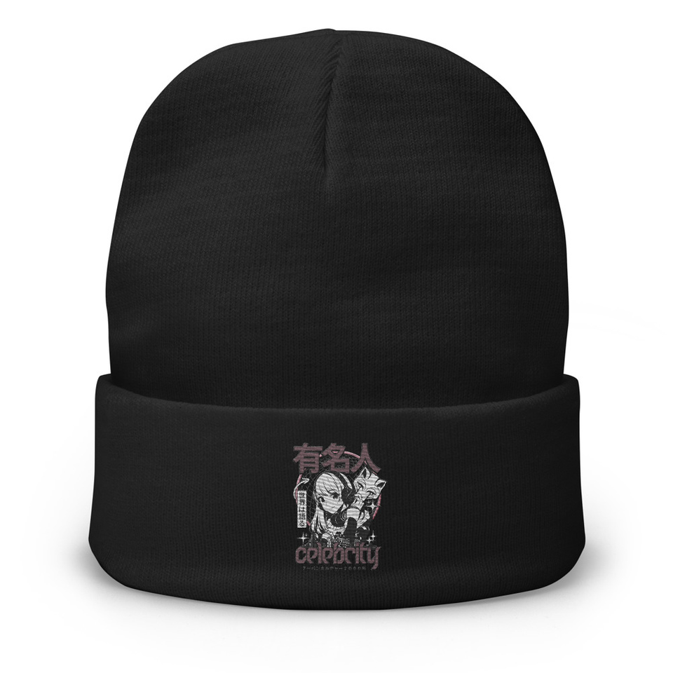 Anime Celebrity Girl - Japanese Cyber Streetwear Knit Beanie