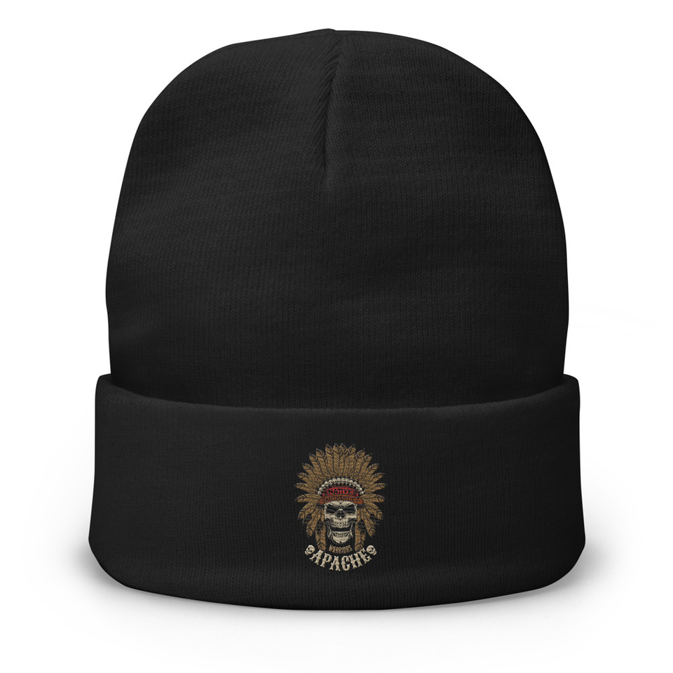 Apache Warriors - Indian Skull Knit Beanie