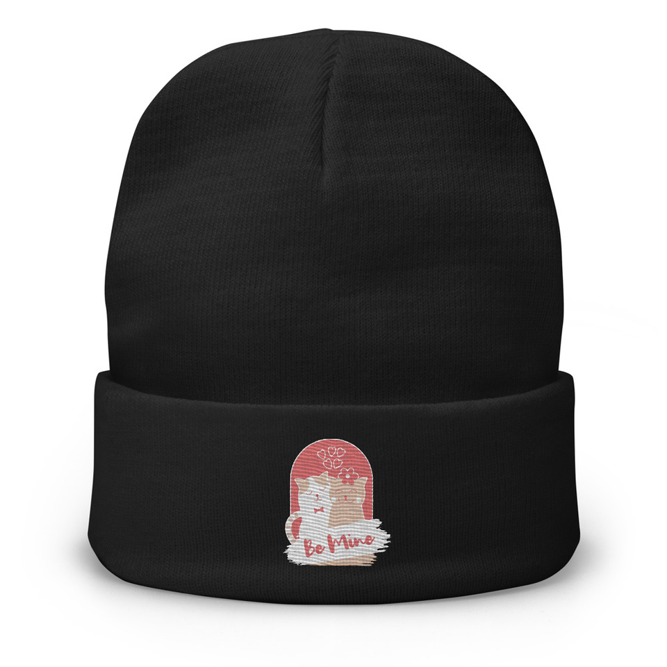 Be Mine - Cute Cat Couple Knit Beanie