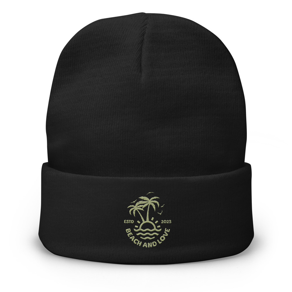 Beach and Love Knit Beanie