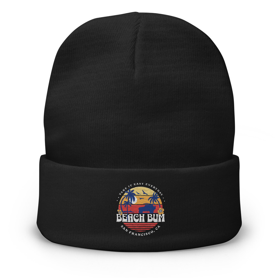 Beach Bum - Sunset Surfing Knit Beanie