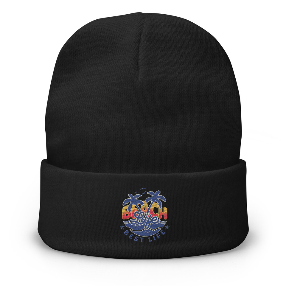 Beach Life Best Life Knit Beanie